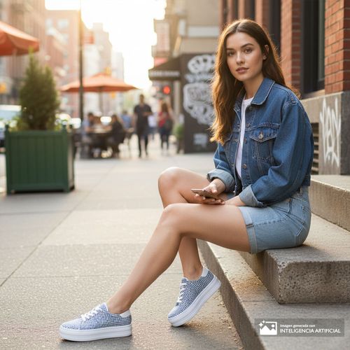 Zapato casual Tommy Hilfiger azul para mujer