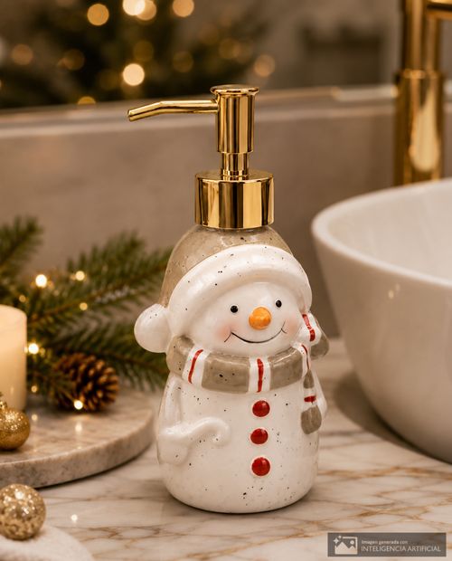 Dispensador de jabón navideño 9.8 x 8.7 x 21.3 cm