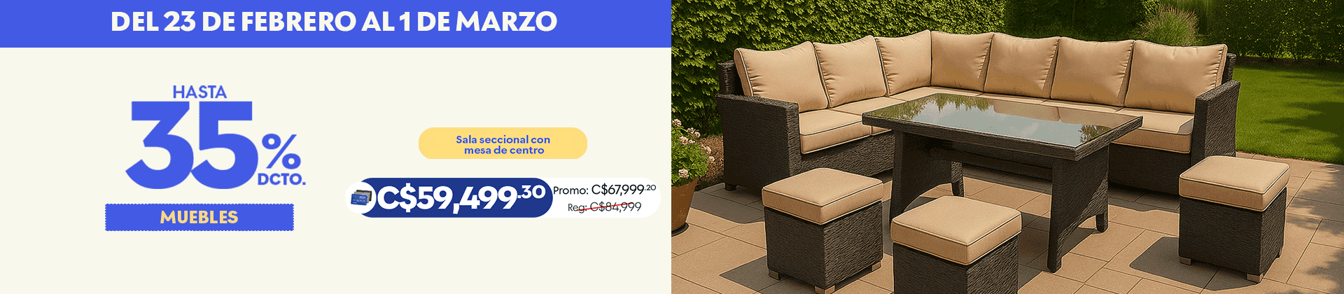 Hasta 30% de descuento en muebles