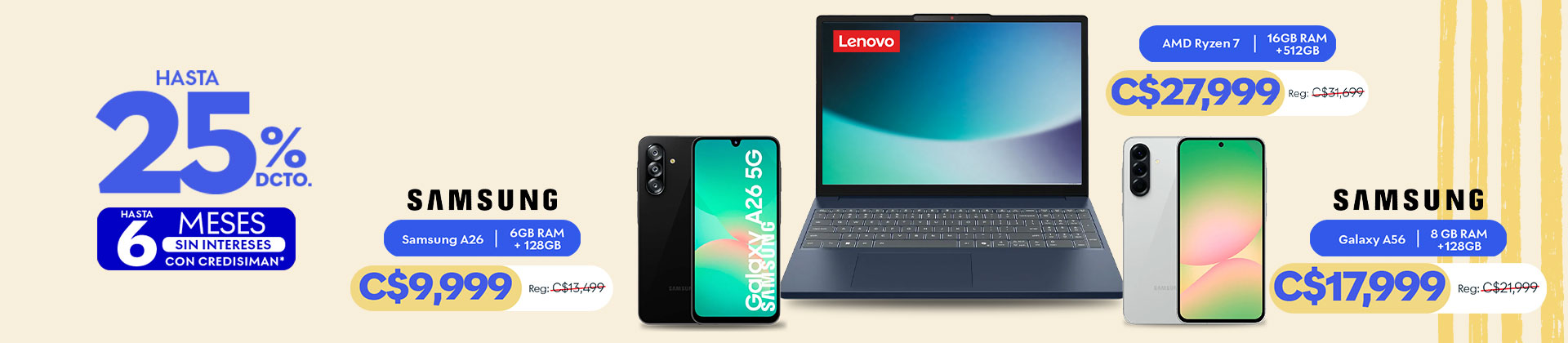 Hasta 35% de descuento en celulares y computo