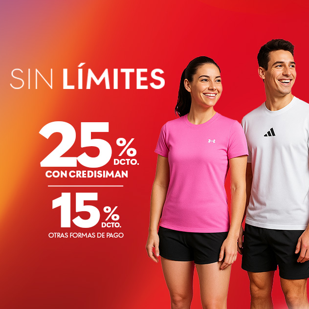 Ropa deportiva para mujer y hombre hasta 30% descuento con CREDISIMAN