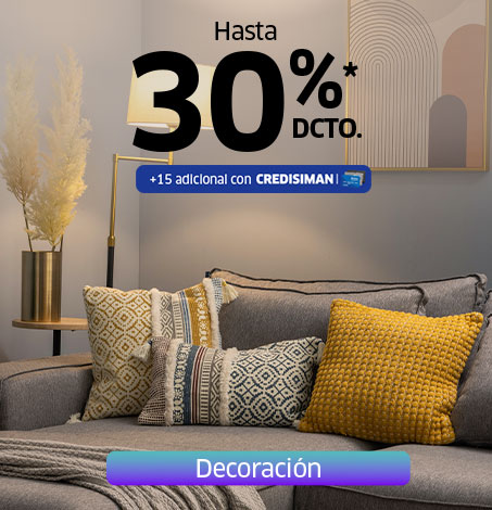 HASTA 30% OFP + 15% CS EN DECORACIÓN
