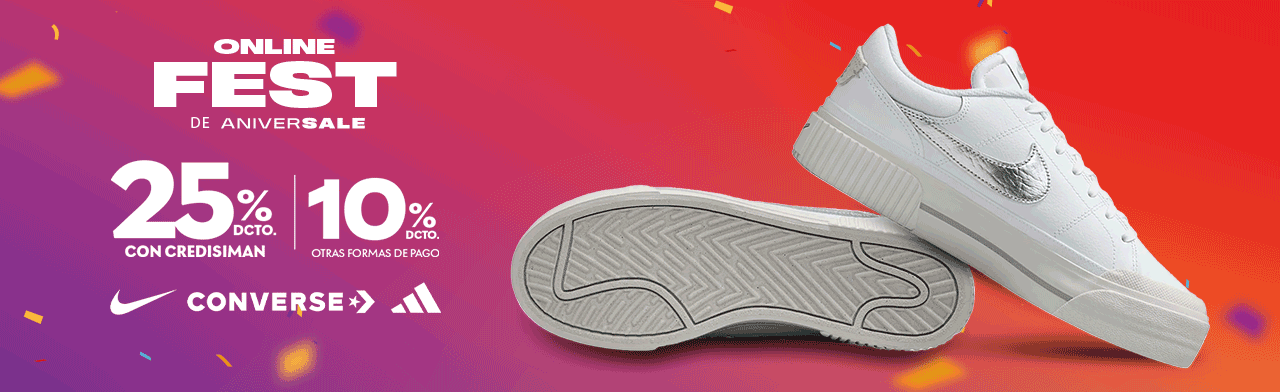 Converse, Adidas zapatos hasta 25% con CREDISIMAN 